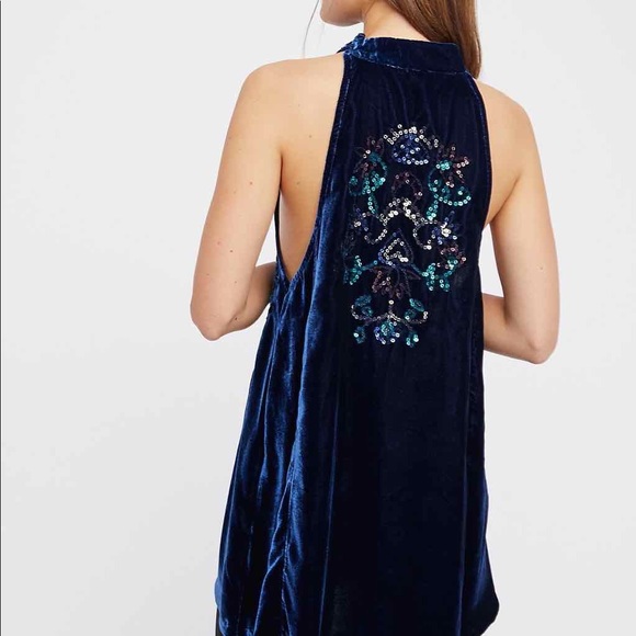 FREE PEOPLE DRESS JILLS SEQUINS SWING MINI - Picture 5 of 6